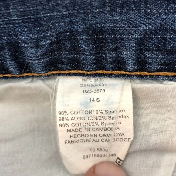 Womens Capri Jeans Size 14 S Casual Cropped Classic Blue Denim Summer Mid Rise - Picture 3 of 11